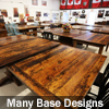 Reclaimed Wood Tables and Furniture Showroom